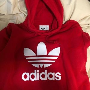 adidas red hoodie
